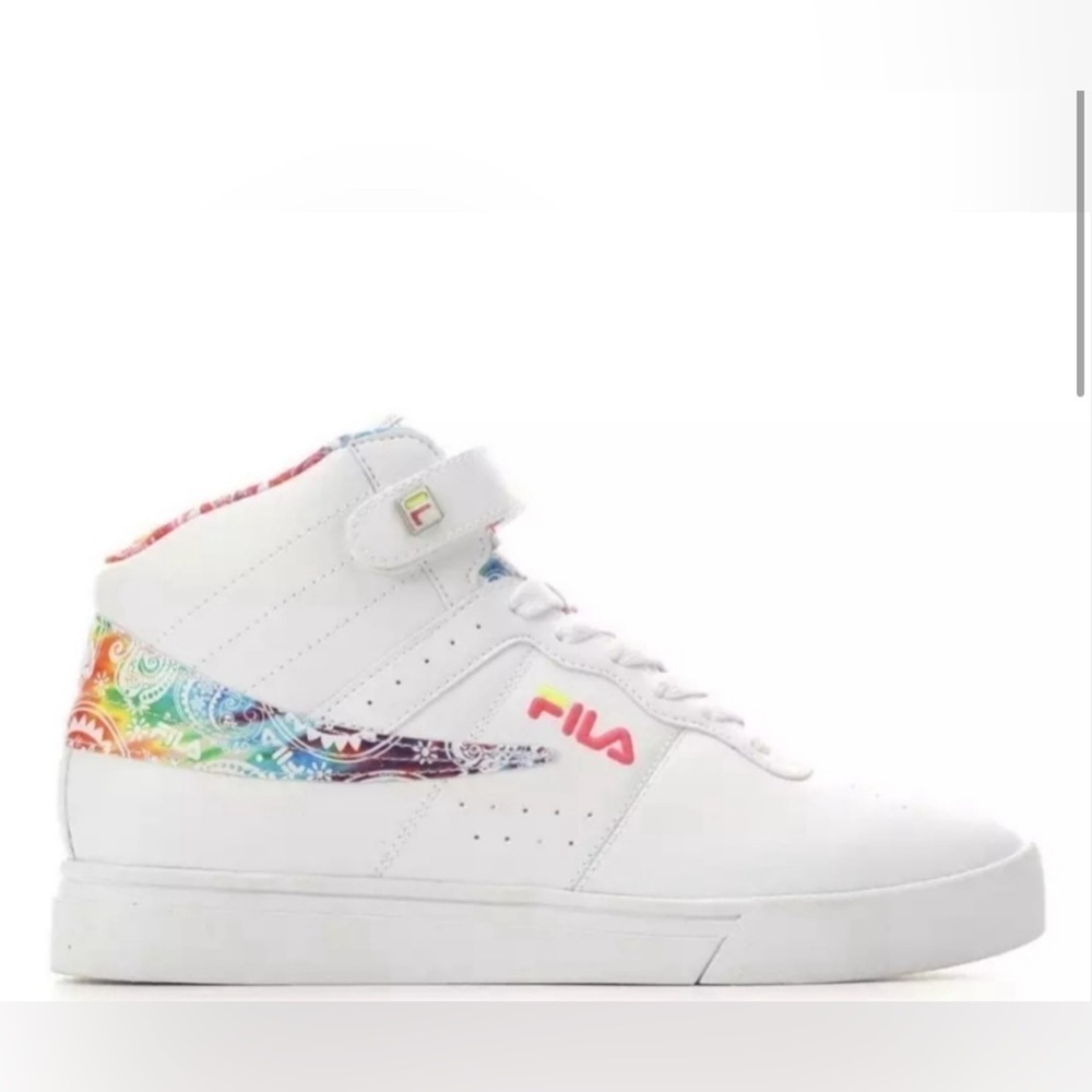 Fila Vulc 13 Rogue Paisley White Tie Dye High Tops Size 8